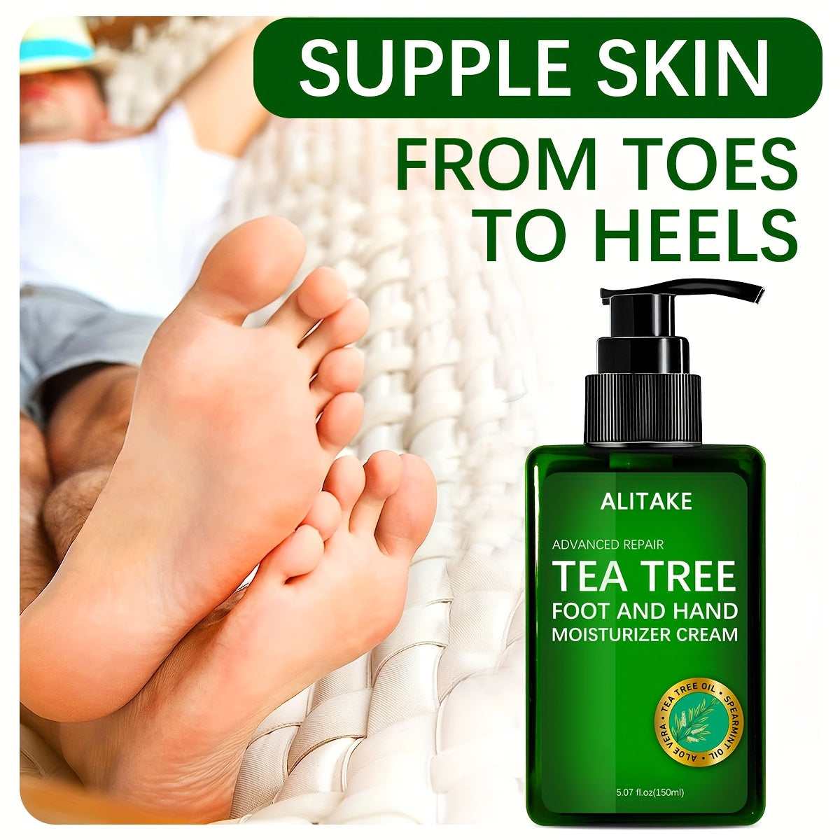Oil Foot Cream, Natural Plant Extracts, Gentle Moisturizing, For Feet Hand Moisturizing - 5.07 Oz