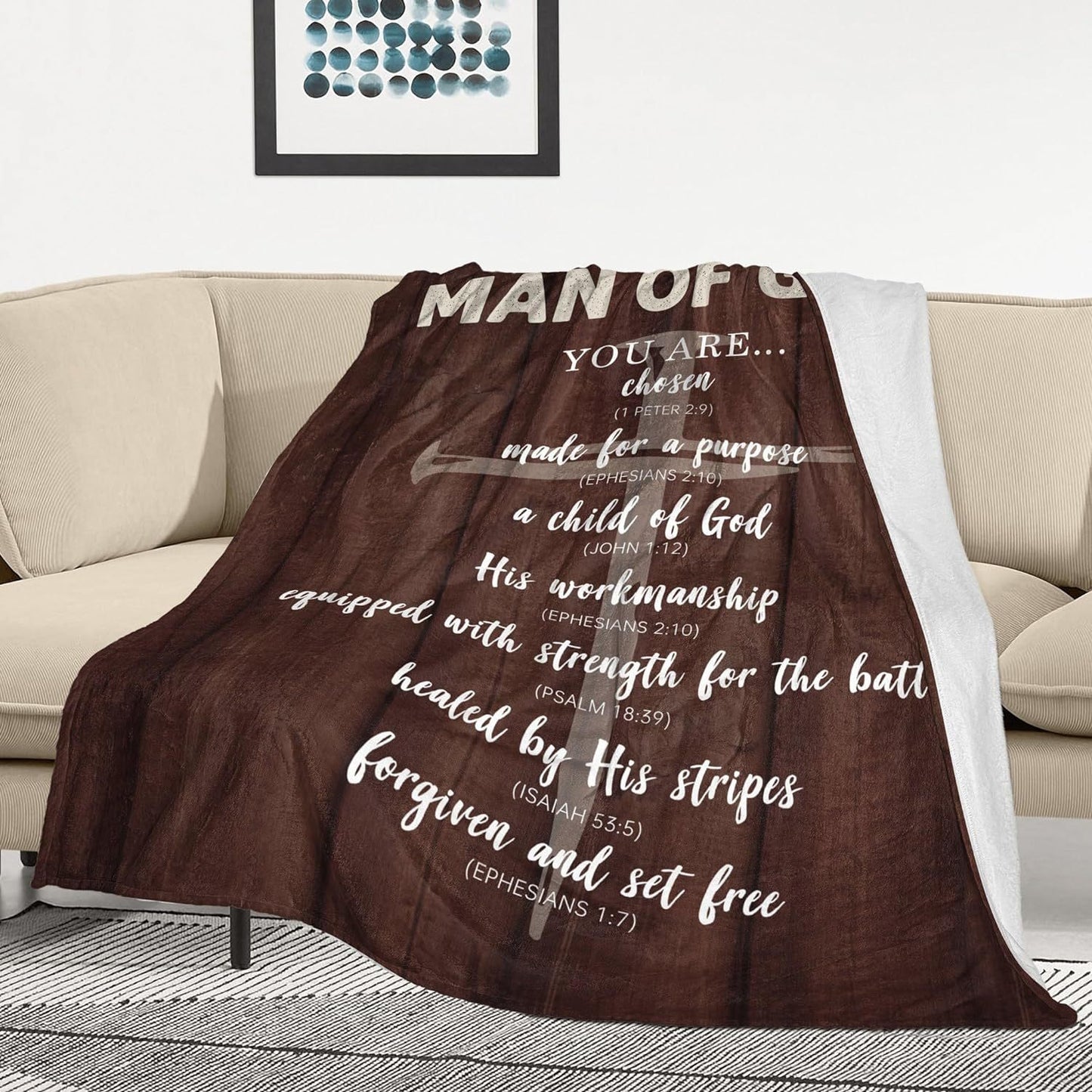 Soft Fleece Perfect for All Seasons Religious Inspired Throw Blanket