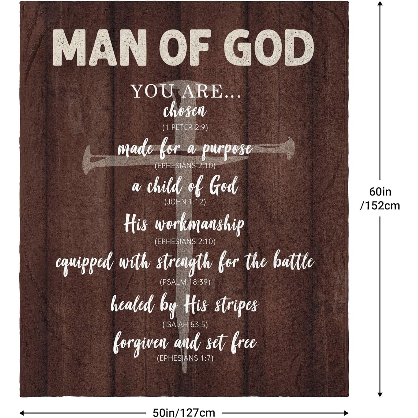 Soft Fleece Perfect for All Seasons Religious Inspired Throw Blanket