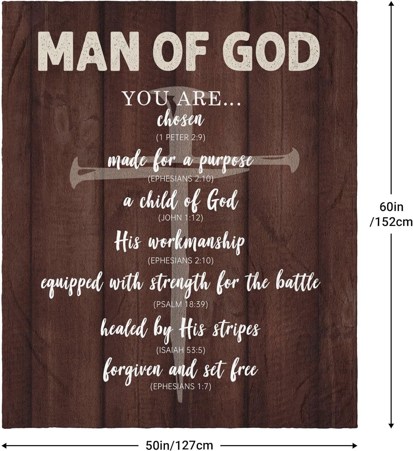 Soft Fleece Perfect for All Seasons Religious Inspired Throw Blanket