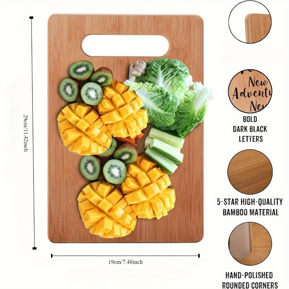 1PC Engraved Bamboo Cutting Board with Happy Marriage Recipe