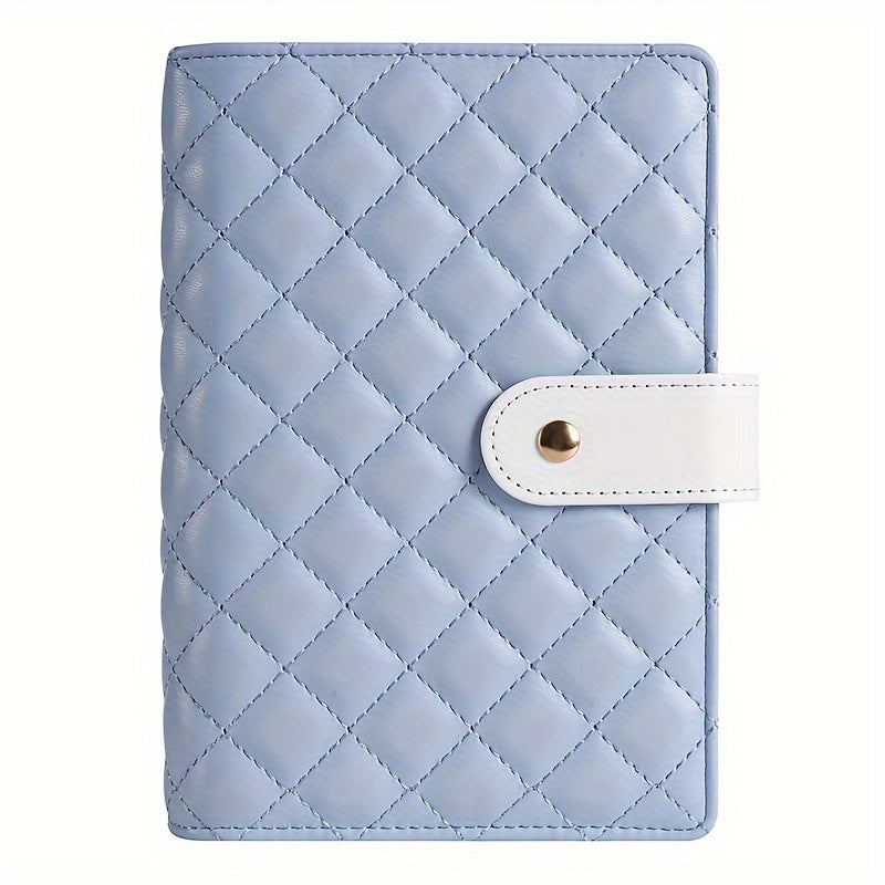 Bolony A6 Diamond-shaped Lattice Macarons Budget Binder For Cash Stuffing With Envelopes P Purple Blue Yellow Black White For Selection Monthly Saving Challenge Kit Budgeting Planner