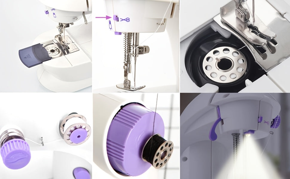Portable Mini 2-speed, Desktop Sewing Machine