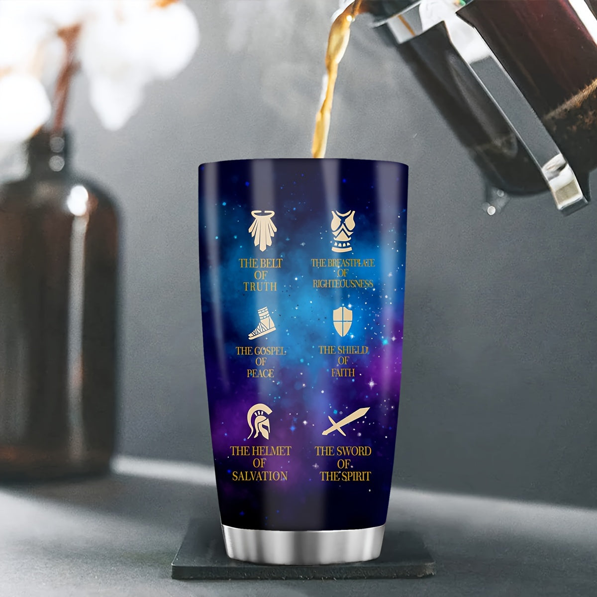 20oz Stainless Steel Tumbler - Woman Warrior of God Design