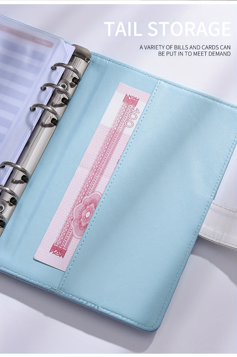 Bolony A6 Diamond-shaped Lattice Macarons Budget Binder For Cash Stuffing With Envelopes P Purple Blue Yellow Black White For Selection Monthly Saving Challenge Kit Budgeting Planner