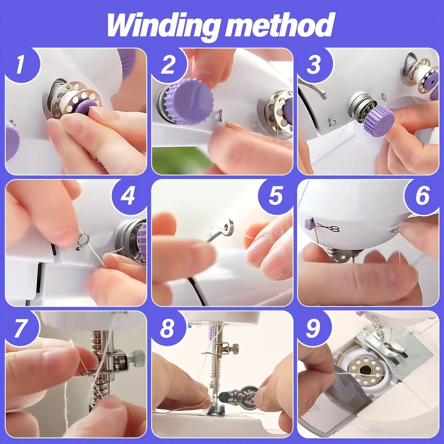 Portable Mini 2-speed, Desktop Sewing Machine