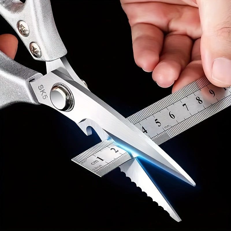1 Pack Multi-Function Kitchen Scissors Heavy Duty Sharp, Stainless Steel,