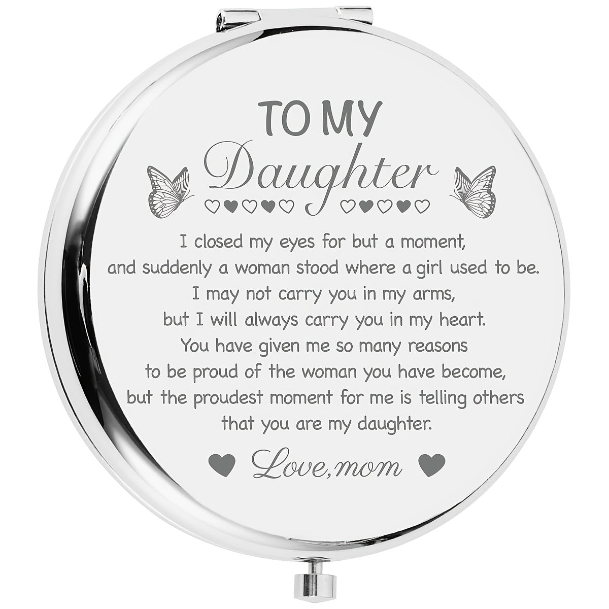 1pc Rose Golden Makeup Mirror, Gorgeous Daughter Gift from Mom