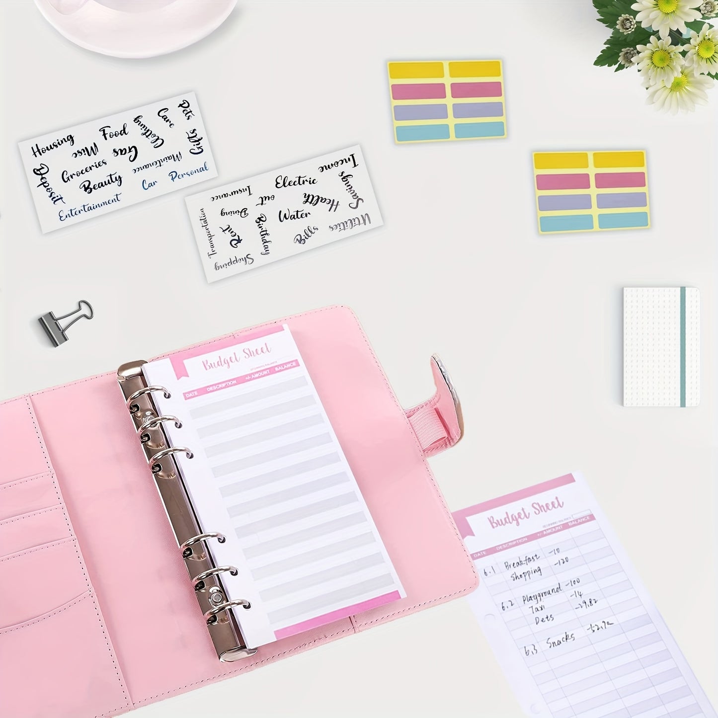 Starlight Pink Budget Planner