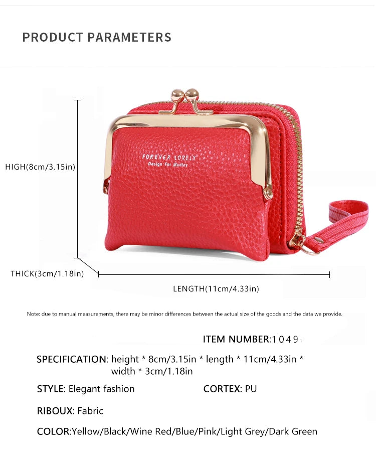 Forever Lovely Wallet Women's Fashion Wrist Strap, Large Capacity Coin Bag with Multiple Card Wallet