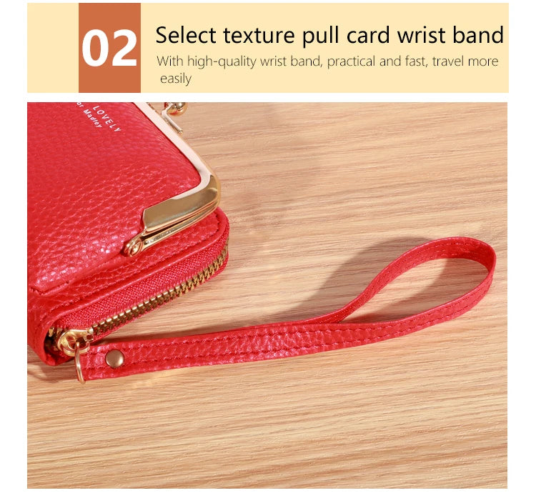 Forever Lovely Wallet Women's Fashion Wrist Strap, Large Capacity Coin Bag with Multiple Card Wallet