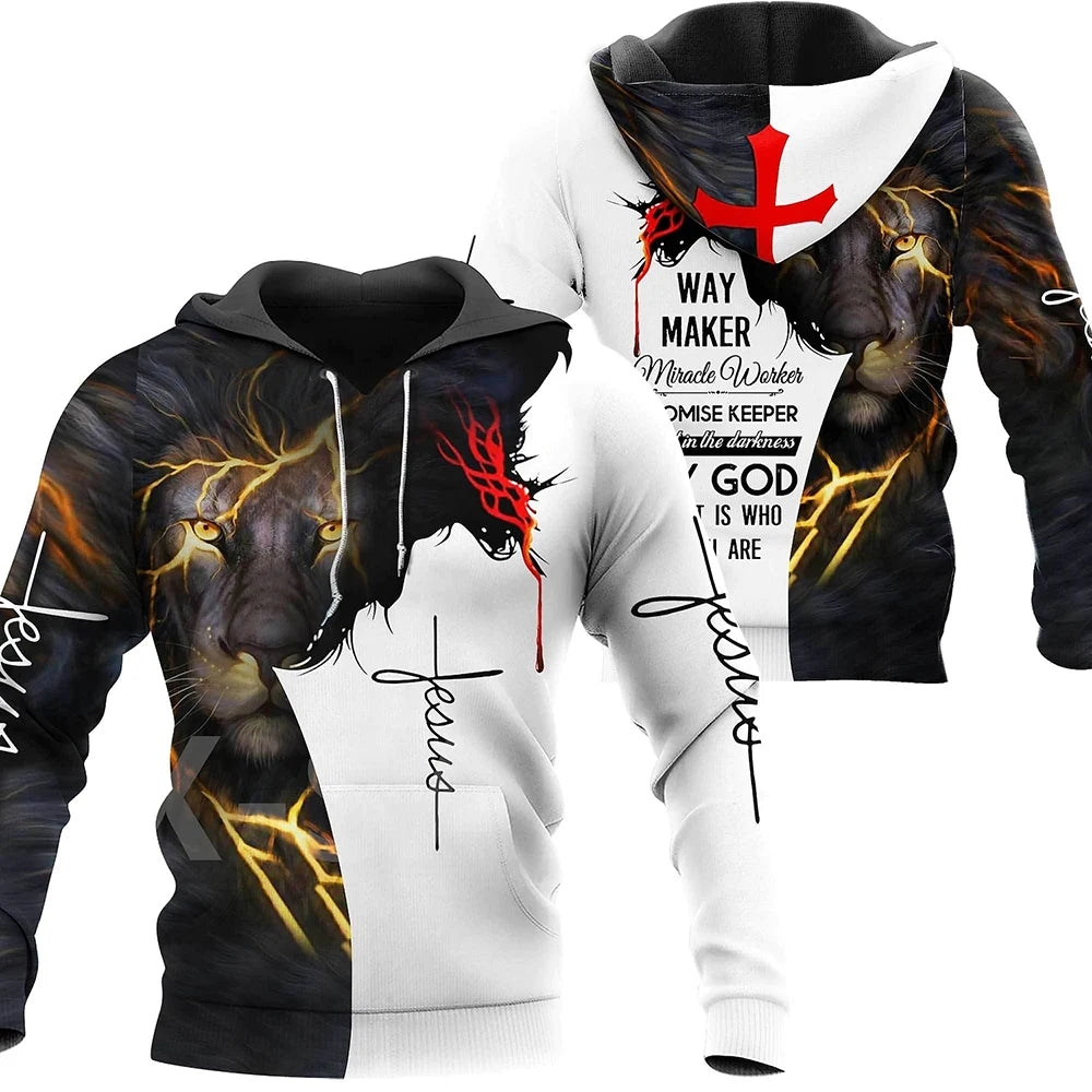Hoodies Knight Templar Armor Jesus God Guard Cavalier 3d Print Sweatshirts Men Women Oversized Hoodie Kids Pullover Clothing