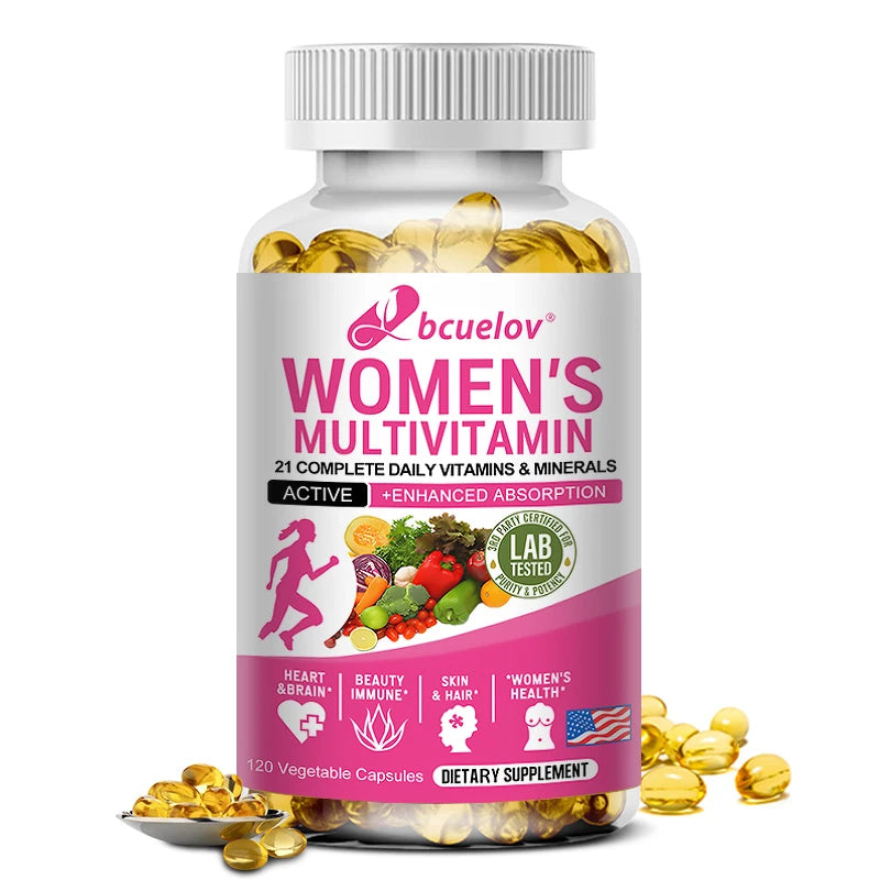 Multivitamin - Improves Nutrient Absorption, Heart Health, Natural Energy Support, Whole Food Supplement, 120 Capsuls