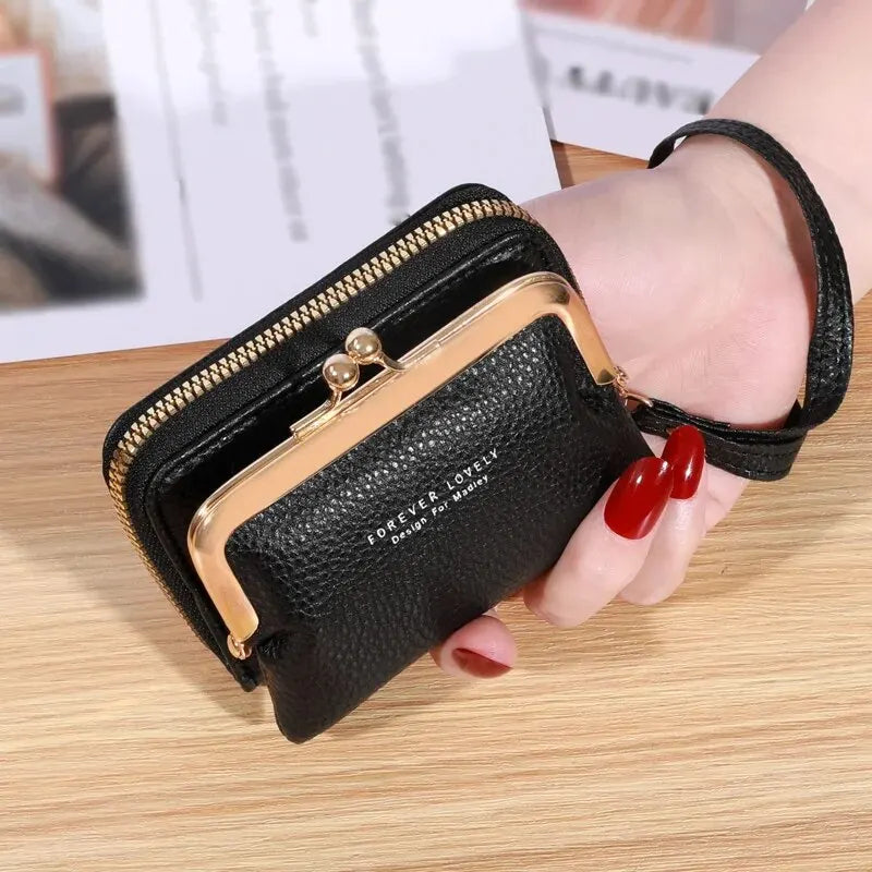 Forever Lovely Wallet Women's Fashion Wrist Strap, Large Capacity Coin Bag with Multiple Card Wallet