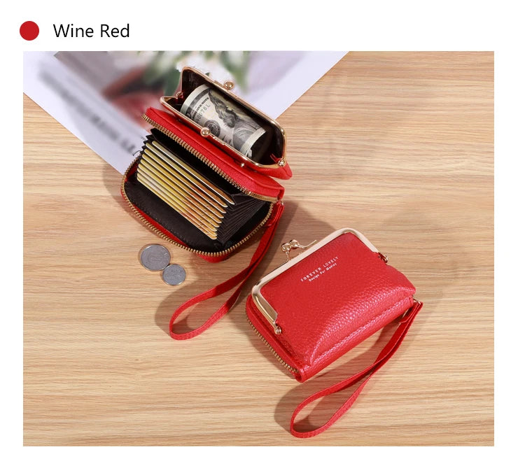 Forever Lovely Wallet Women's Fashion Wrist Strap, Large Capacity Coin Bag with Multiple Card Wallet