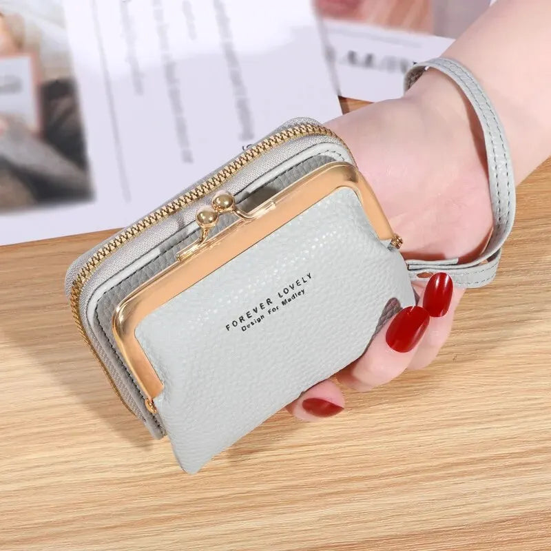 Forever Lovely Wallet Women's Fashion Wrist Strap, Large Capacity Coin Bag with Multiple Card Wallet