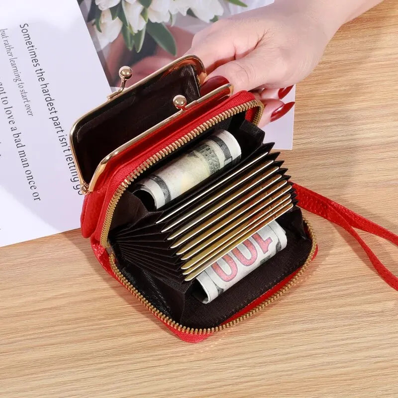 Forever Lovely Wallet Women's Fashion Wrist Strap, Large Capacity Coin Bag with Multiple Card Wallet