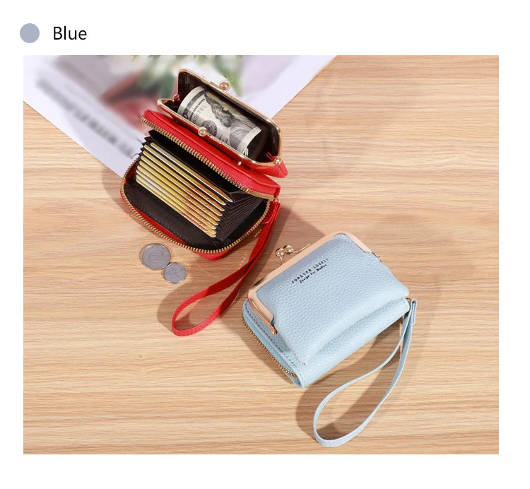 Forever Lovely Wallet Women's Fashion Wrist Strap, Large Capacity Coin Bag with Multiple Card Wallet