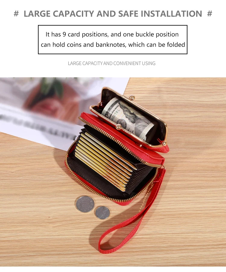 Forever Lovely Wallet Women's Fashion Wrist Strap, Large Capacity Coin Bag with Multiple Card Wallet