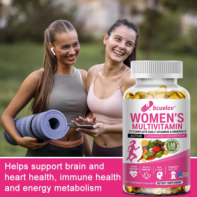 Multivitamin - Improves Nutrient Absorption, Heart Health, Natural Energy Support, Whole Food Supplement, 120 Capsuls