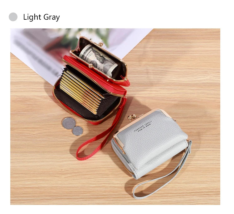 Forever Lovely Wallet Women's Fashion Wrist Strap, Large Capacity Coin Bag with Multiple Card Wallet