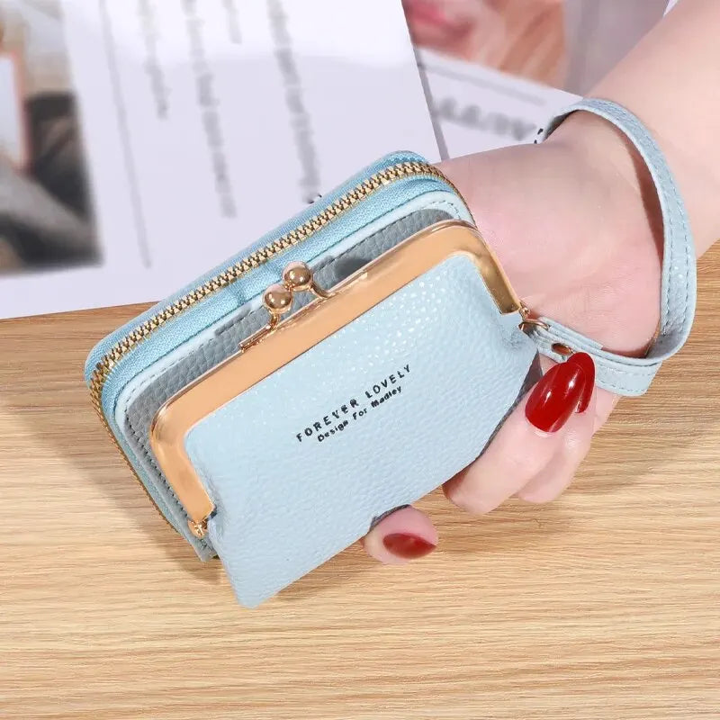 Forever Lovely Wallet Women's Fashion Wrist Strap, Large Capacity Coin Bag with Multiple Card Wallet