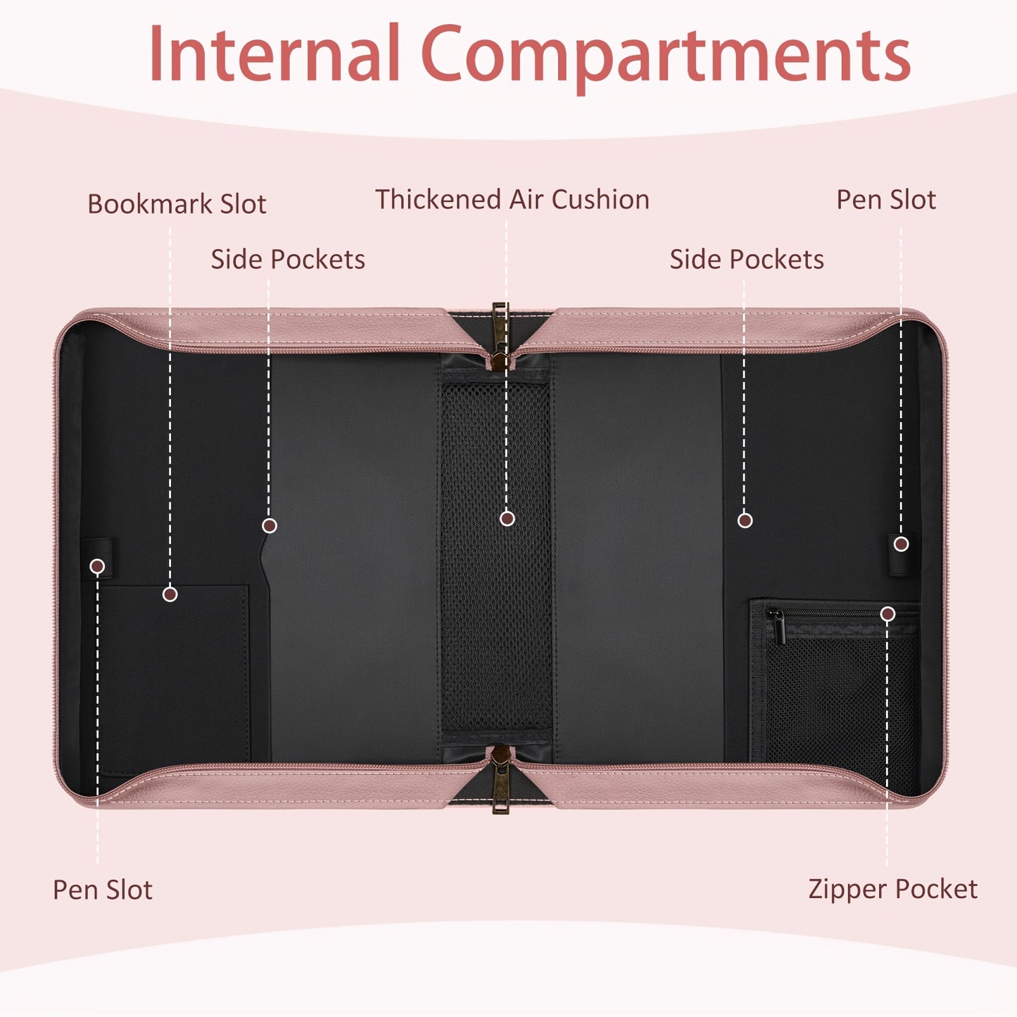 Faux Leather Large Classic Bible Cover - Carrying Book Case Church Bag with Handle - Gift for Women Lady Mother