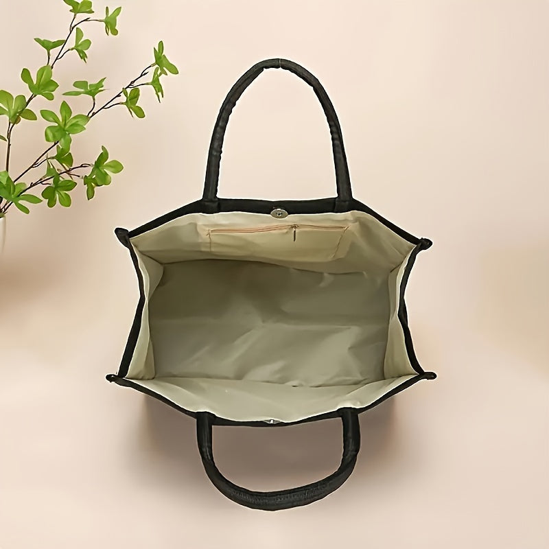 2pcs Linen Tote Set for Women - Spacious & Durable with GOD Print, Includes Matching Makeup Bag