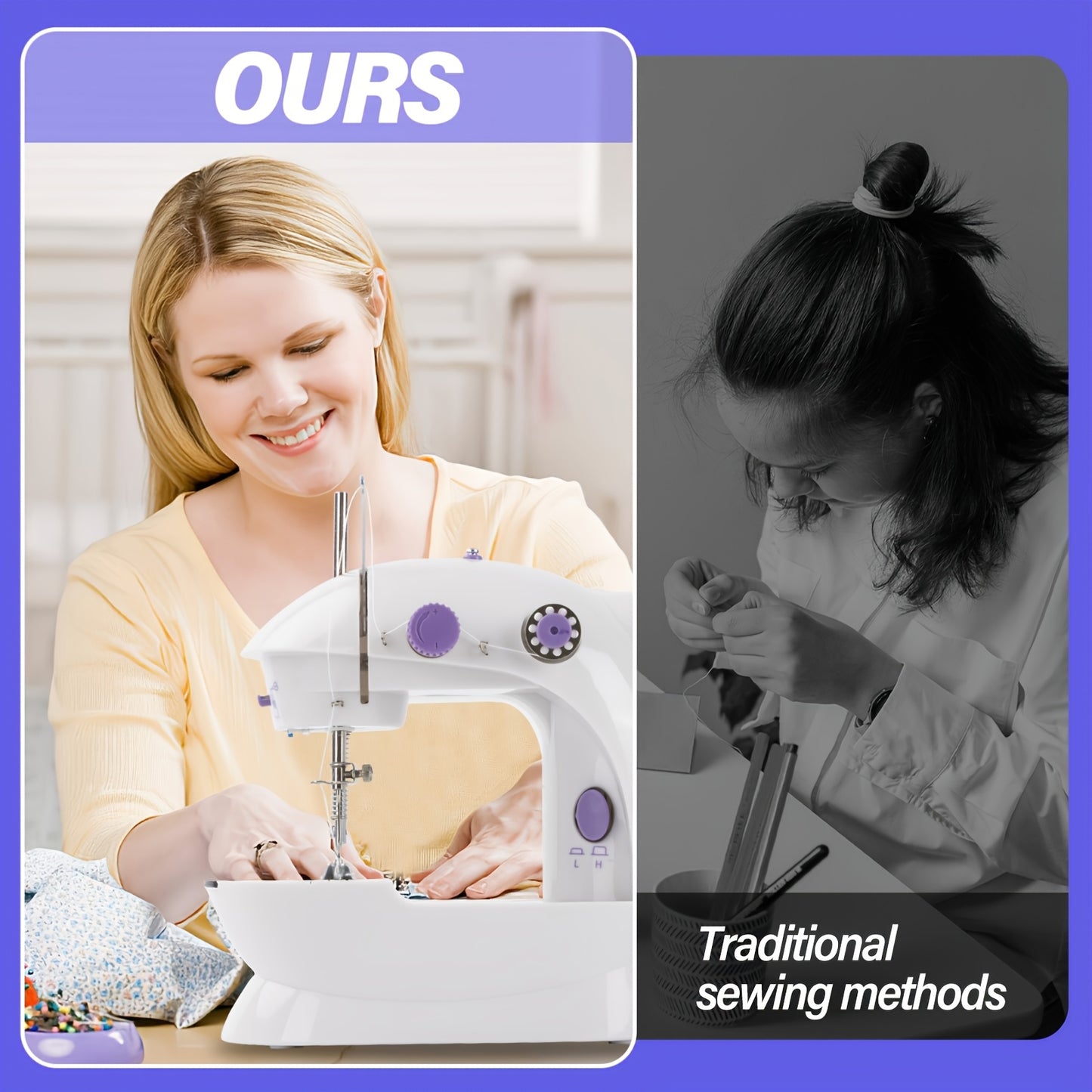 Portable Mini 2-speed, Desktop Sewing Machine