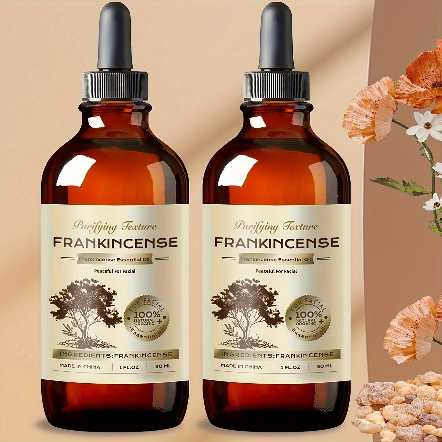 Premium Frankincense Essential Oil Duo - 100% Pure, Fragrance-Free for All Skin Types | Moisturizing & Nourishing, and Anointing