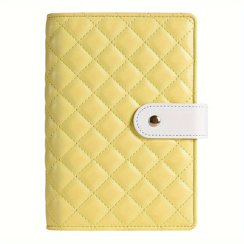 Bolony A6 Diamond-shaped Lattice Macarons Budget Binder For Cash Stuffing With Envelopes P Purple Blue Yellow Black White For Selection Monthly Saving Challenge Kit Budgeting Planner