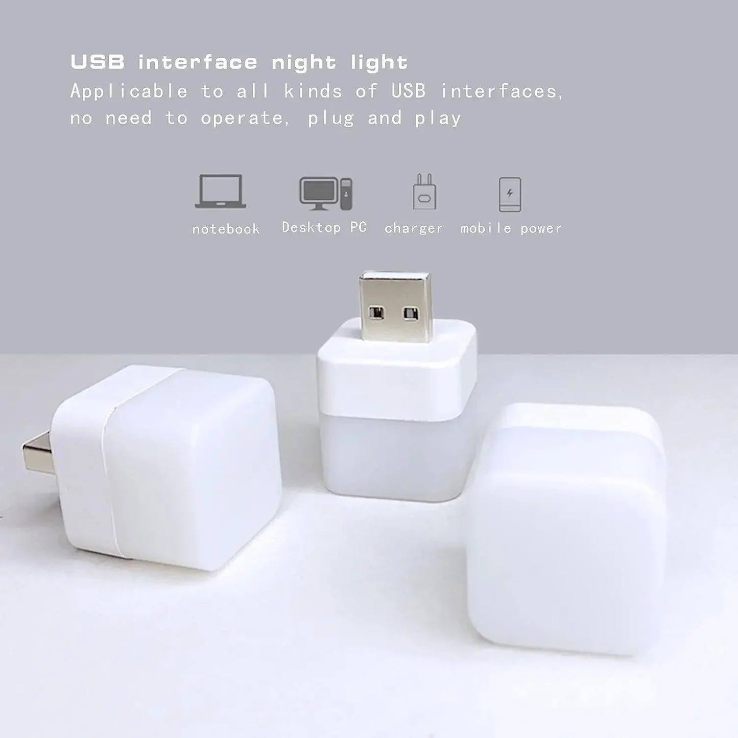 Mini USB Night Light Mini Bulb Warm White Eye Protection