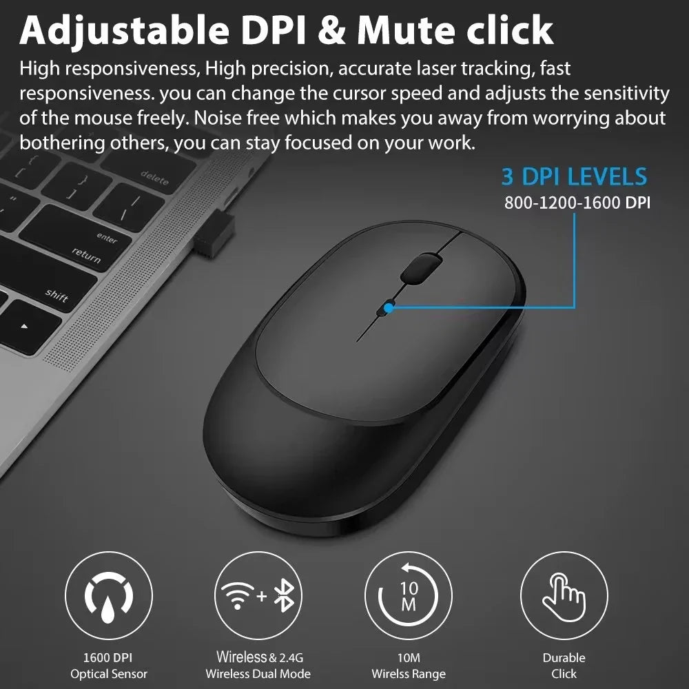 Xiaomi Wireless Mouse Bluetooth-compatible 2.4G Silent Mice