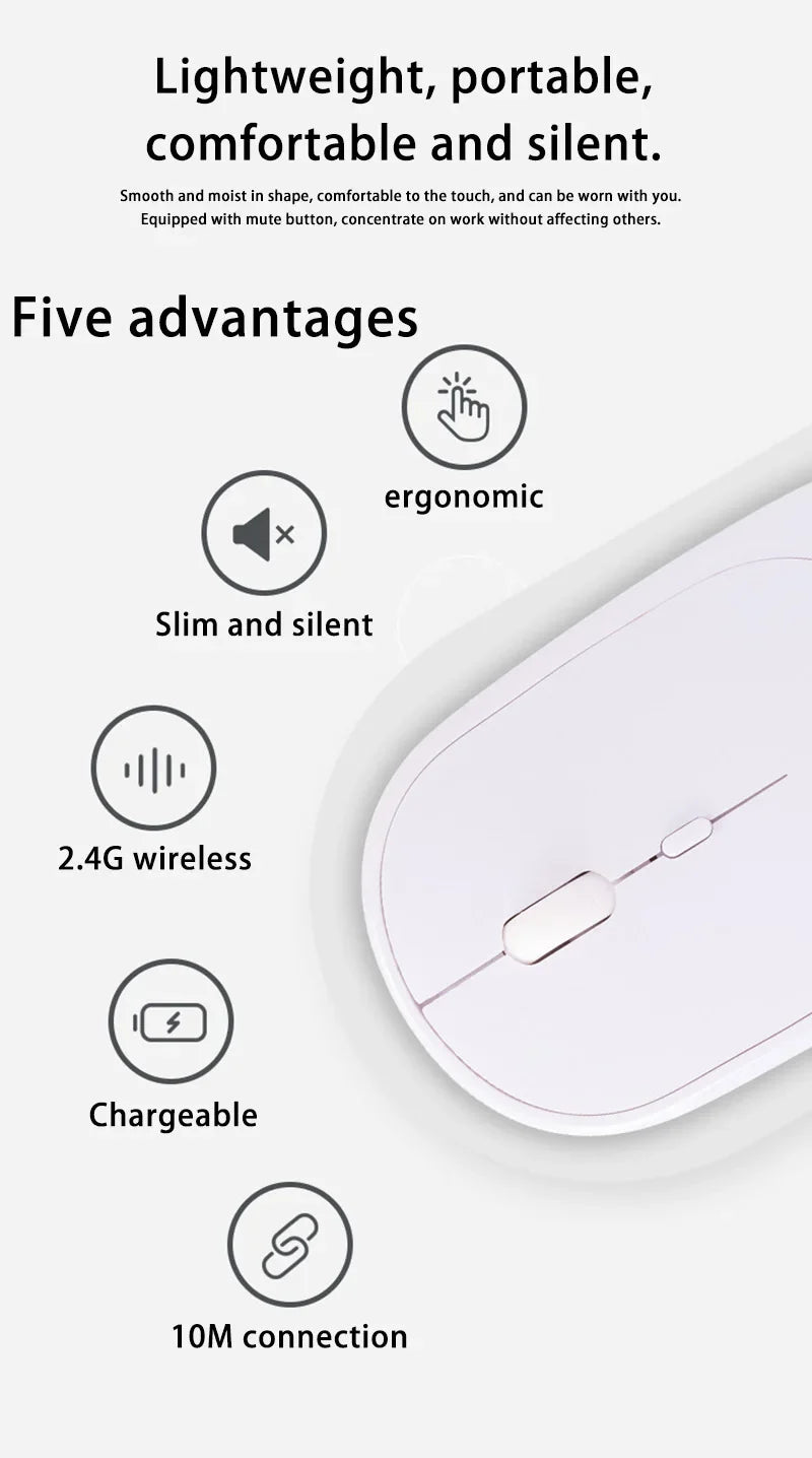 Xiaomi Wireless Mouse Bluetooth-compatible 2.4G Silent Mice