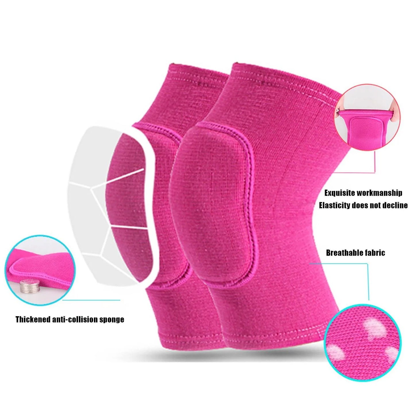 2pcs Sports Compression Knee Pads Elastic Knee Protector