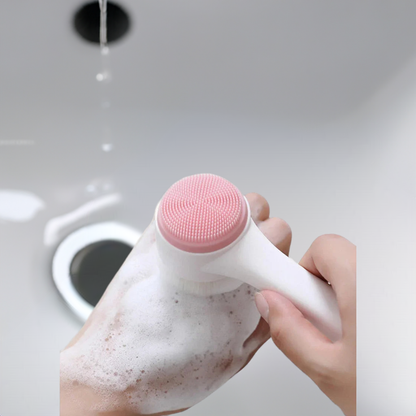 3D Double Silicone Manual Facial Cleansing Brush